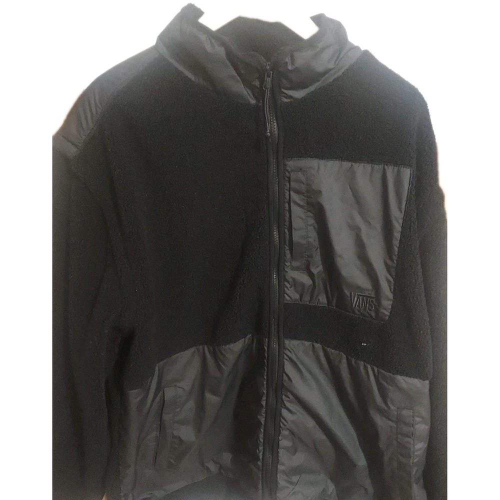 Vans MTE Navigate Highpile Jacket Black #2KBLK Sz XL Grunge Skateboard Coat Mens